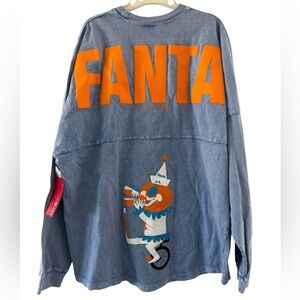 Fanta Coca-Cola Collaboration Spirit Jersey NWT Washed Denim Blue Size XL